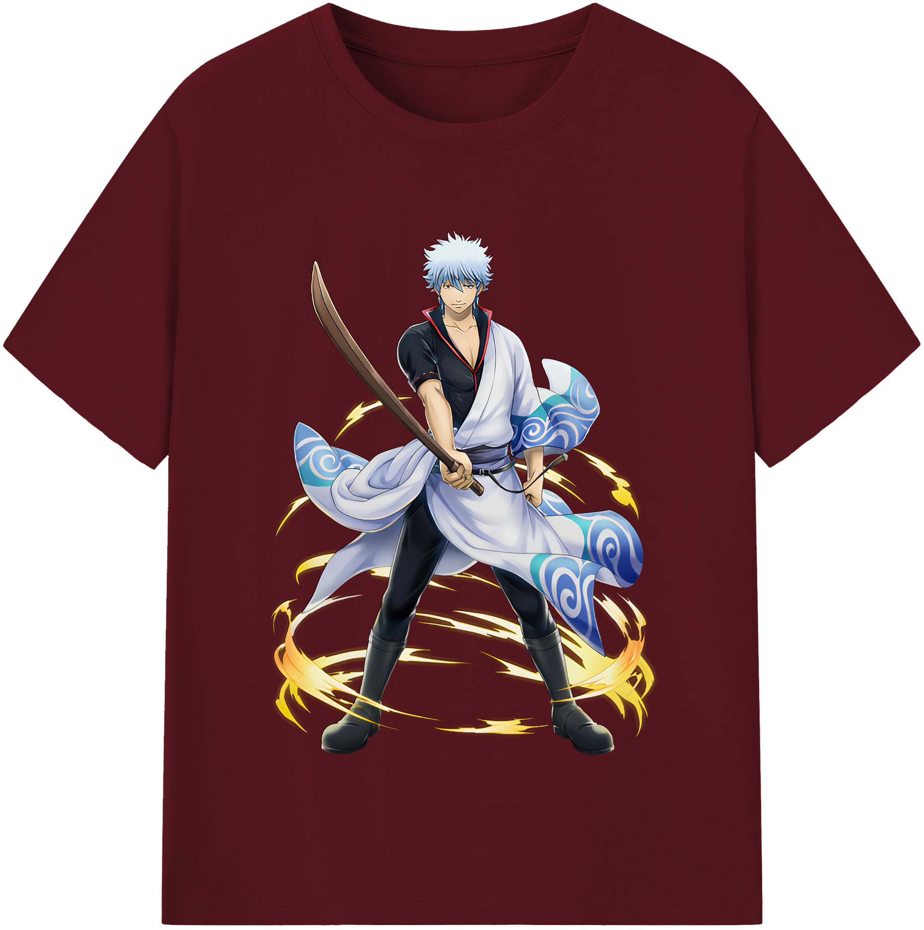 （画像用） ぎんたま 坂田銀時（さかたぎんとき） 神楽 志村新八（しむら しんぱち） GINTAMA Sakata Gintoki Kagura Shimura Shinpachi 綿100％半袖Tシャツ（フロントプリント）